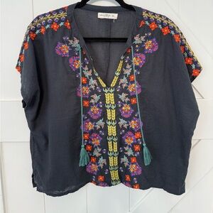 Natural Life embroidered crop top size XL